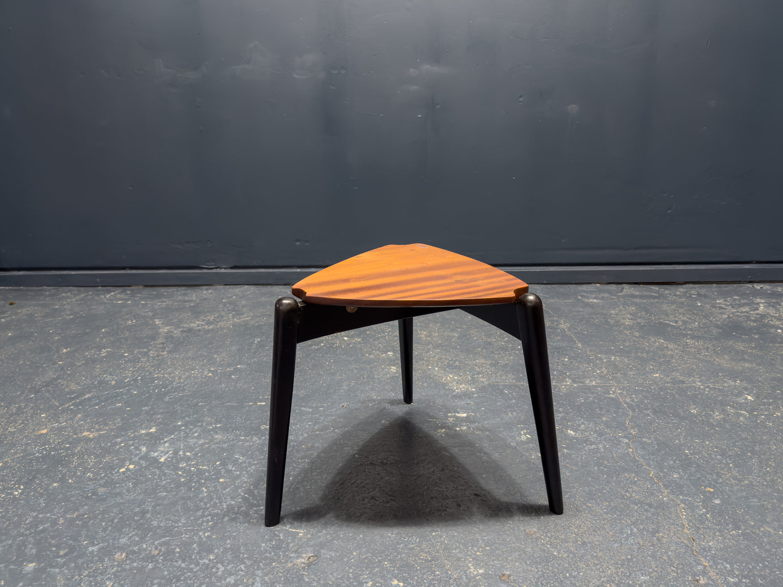 Teak Side Table with Black Legs