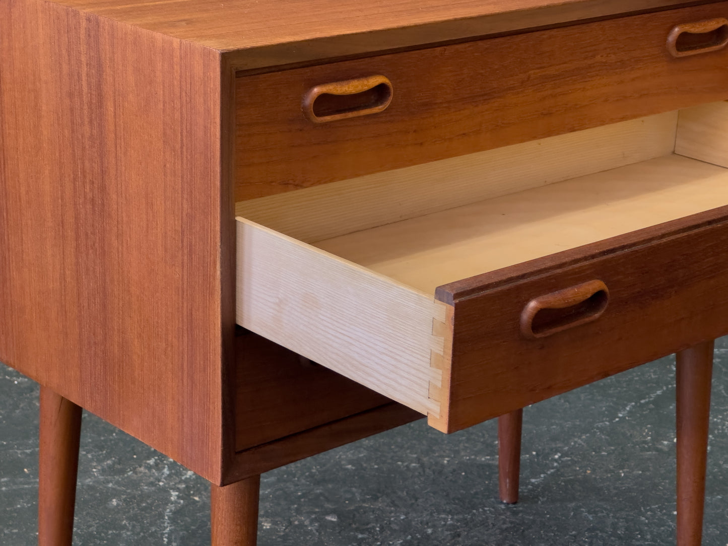 Small Teak Bedside Drawers