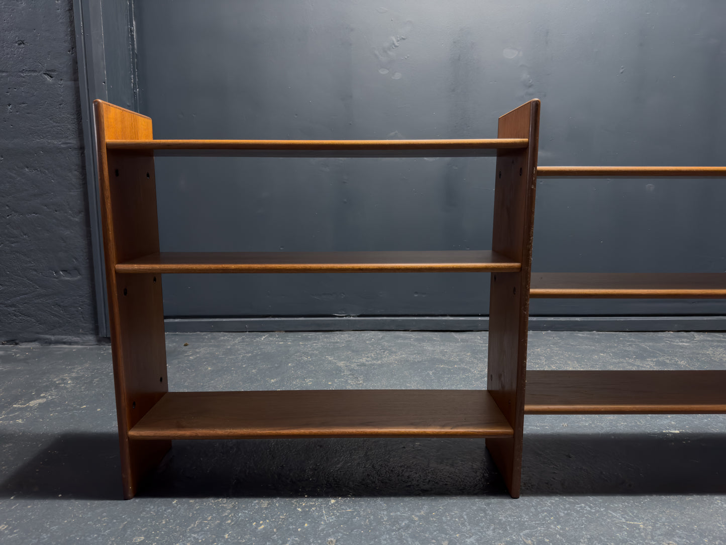 Long Teak Bookcase