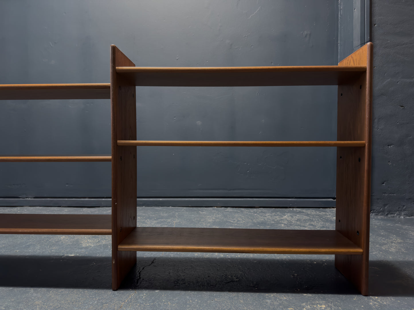 Long Teak Bookcase