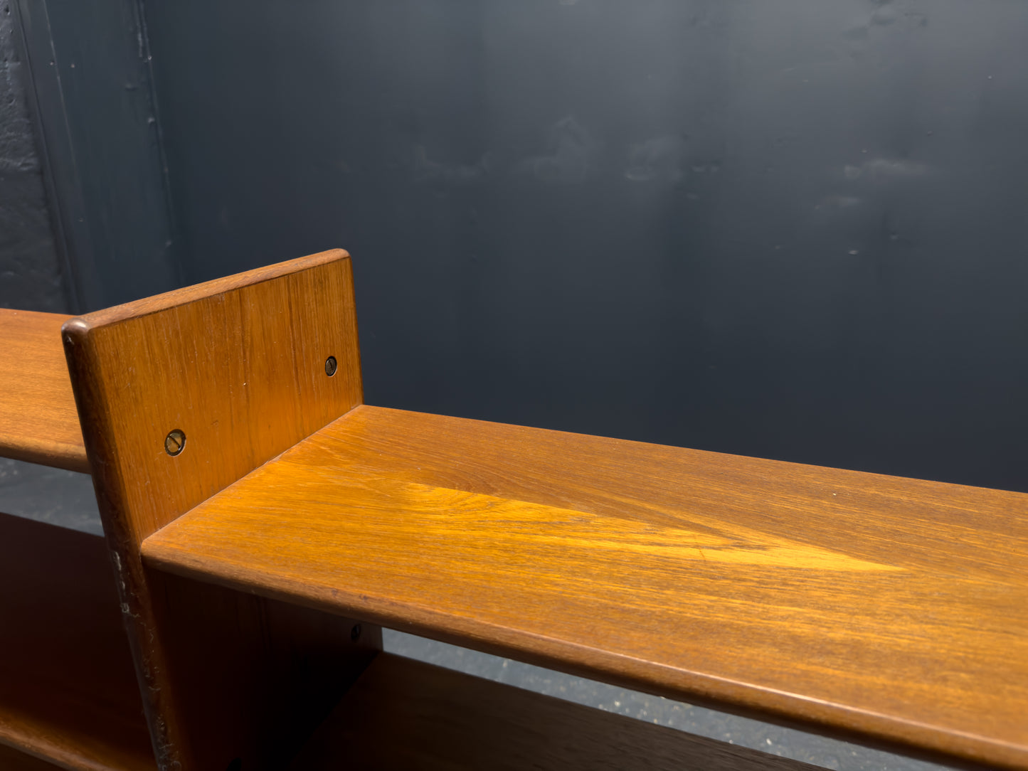 Long Teak Bookcase