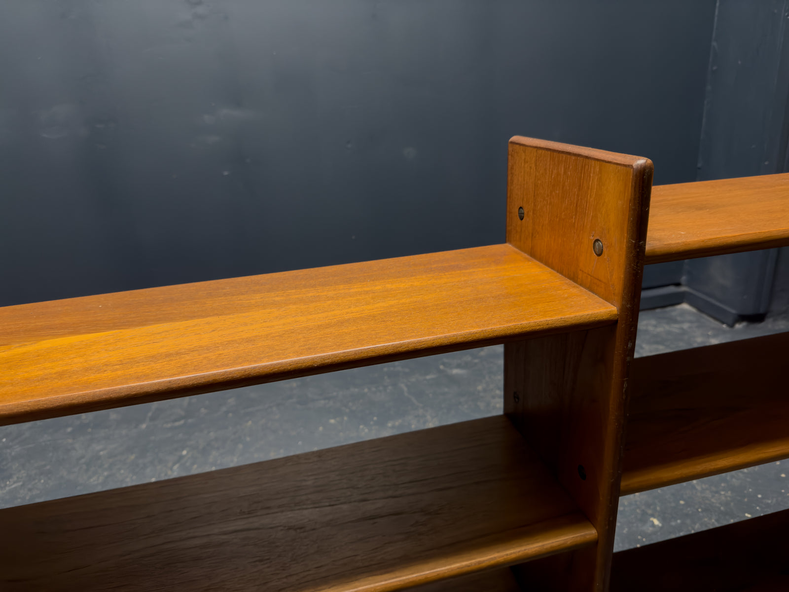Long Teak Bookcase