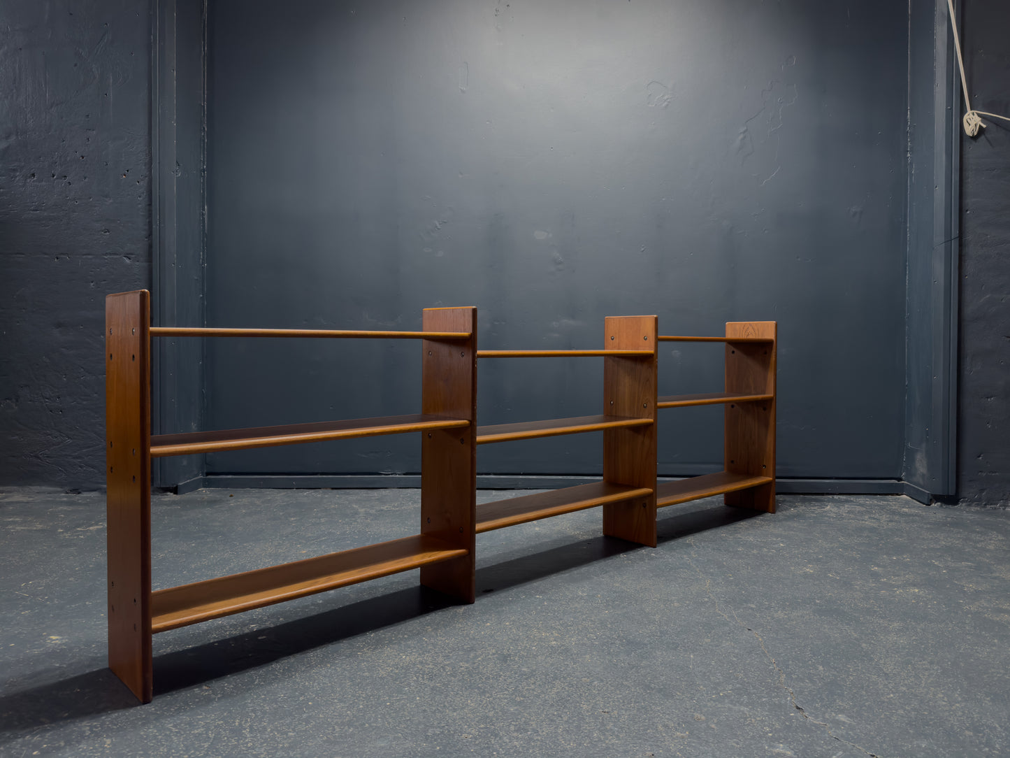 Long Teak Bookcase