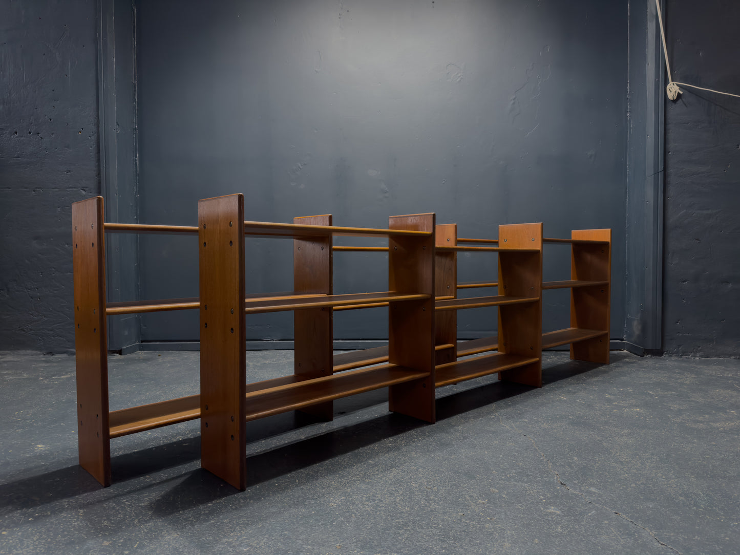 Long Teak Bookcase