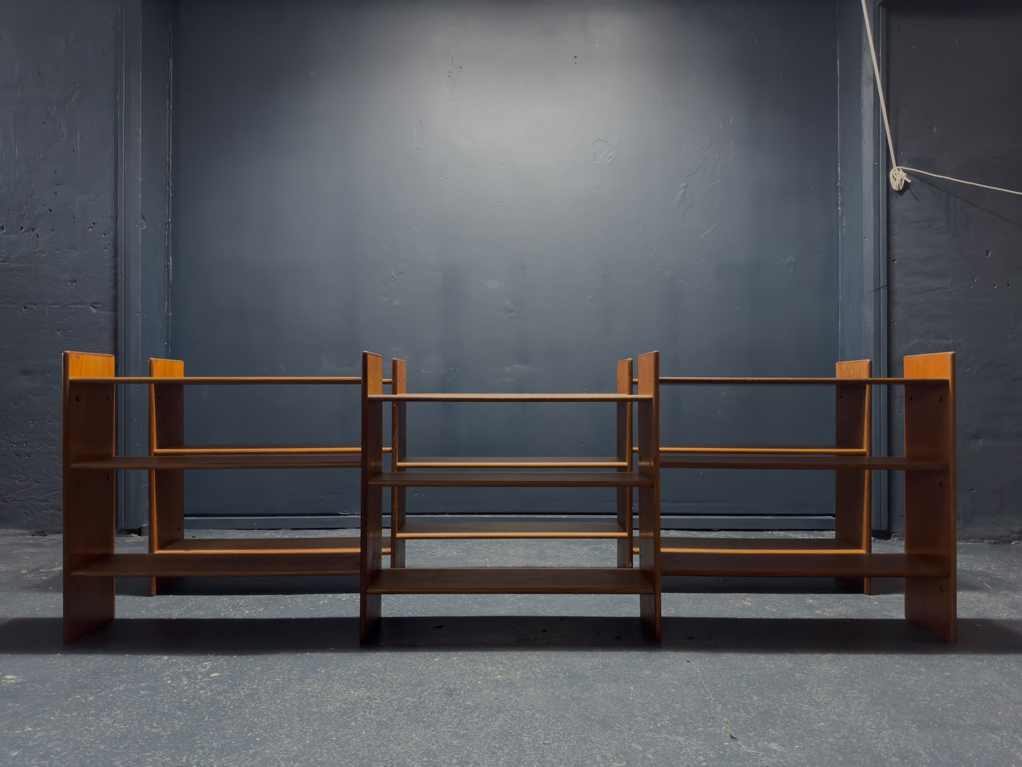 Long Teak Bookcase