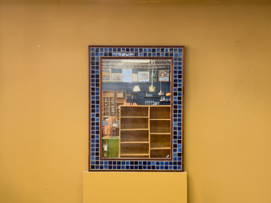 Very Large Rosewood and Tiles Mirror