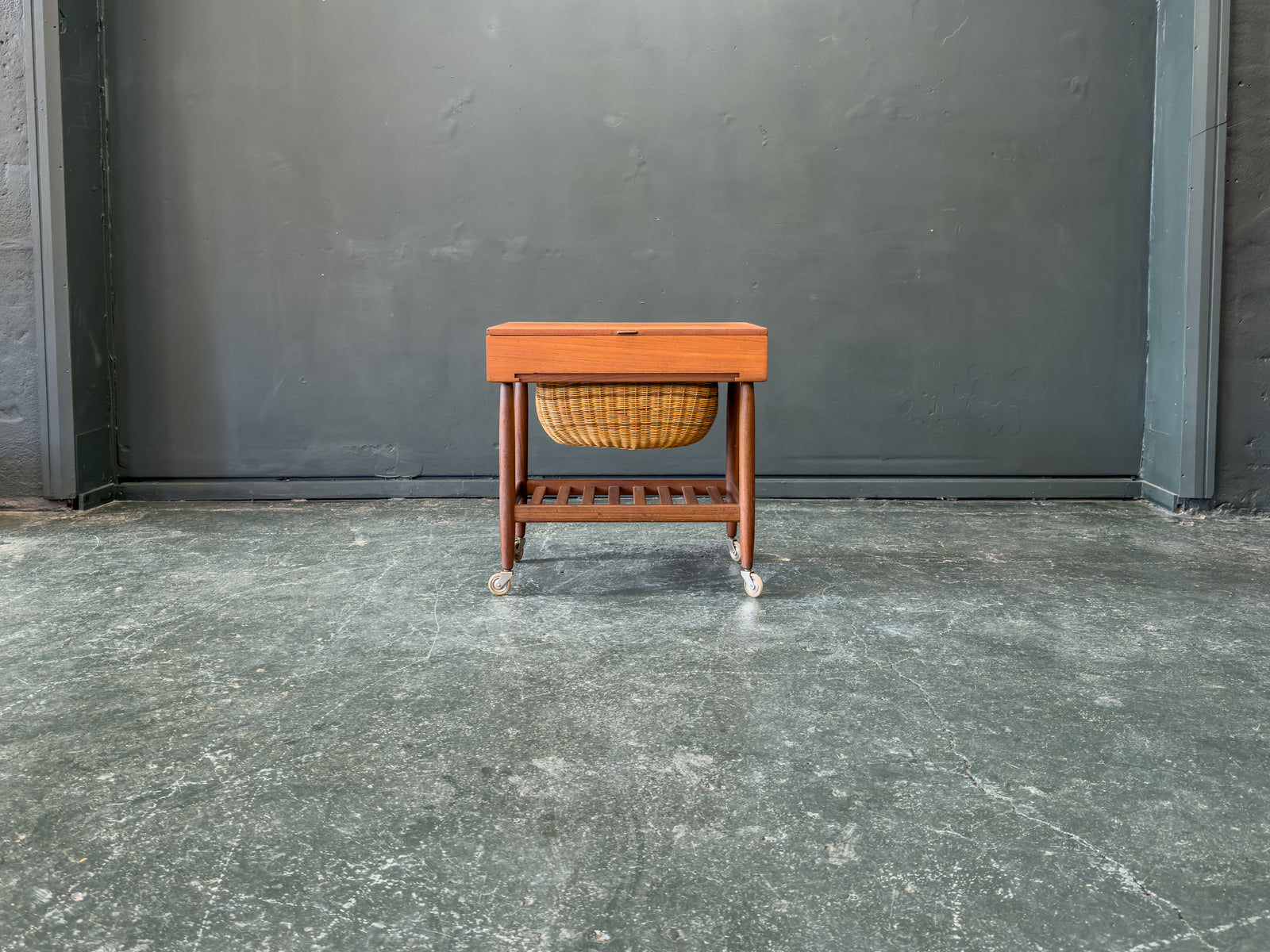 Teak Sewing Table