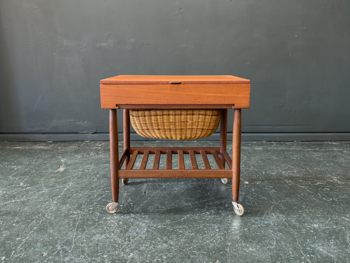 Teak Sewing Table