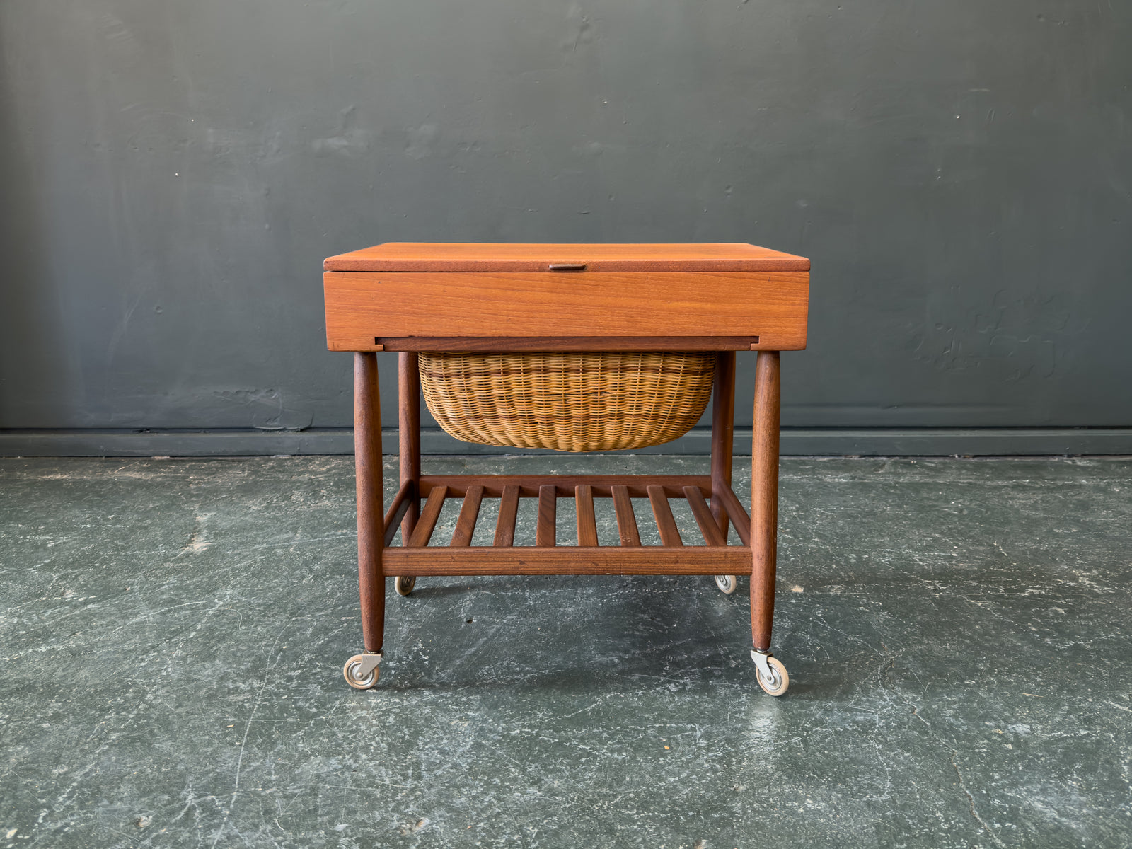 Teak Sewing Table