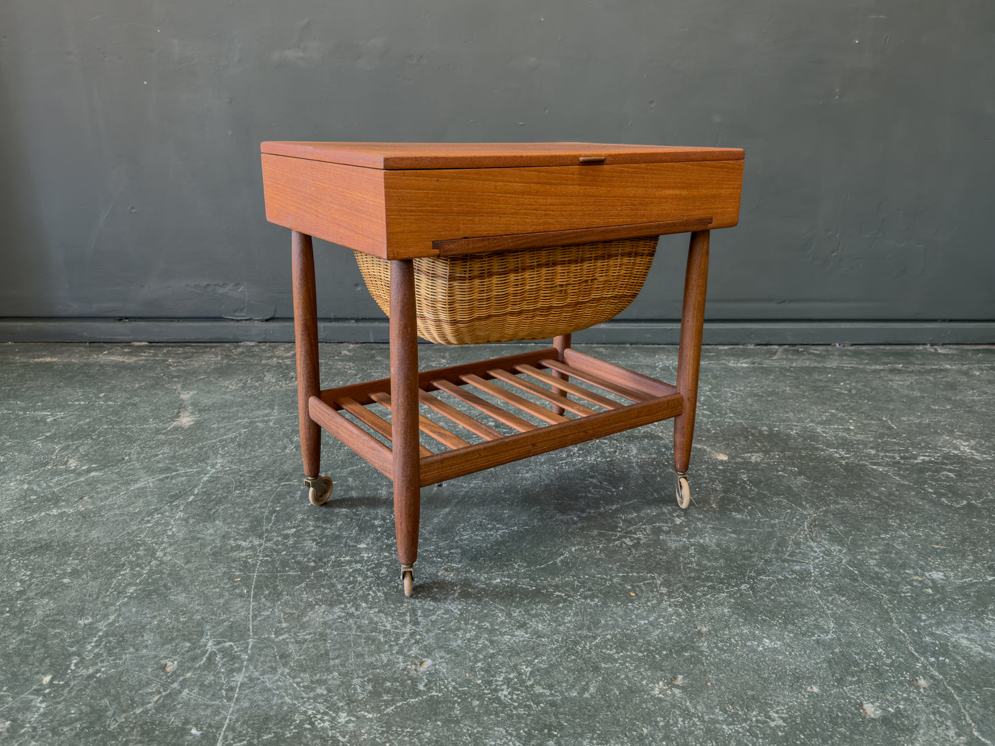 Teak Sewing Table