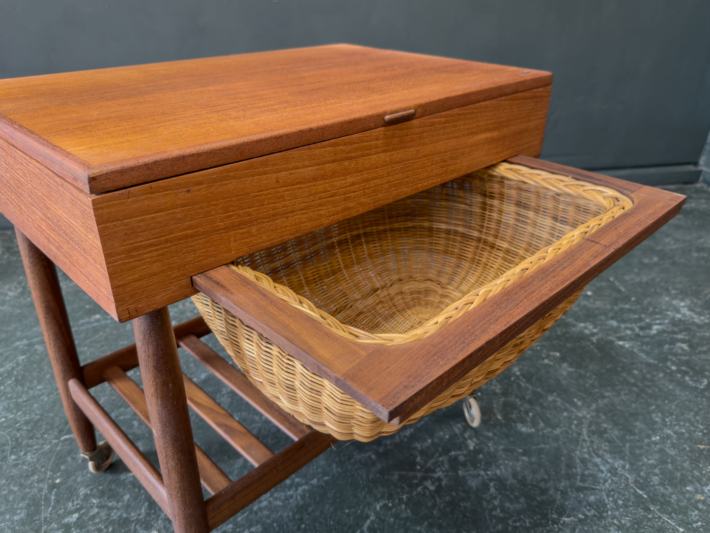Teak Sewing Table
