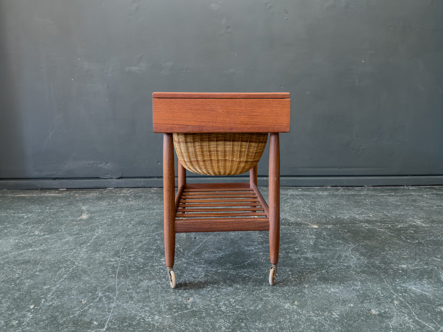 Teak Sewing Table