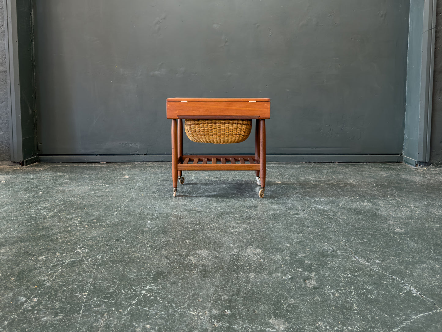 Teak Sewing Table