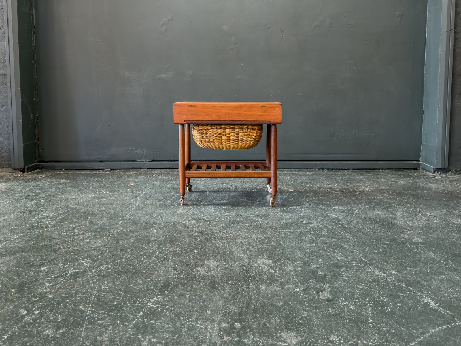Teak Sewing Table