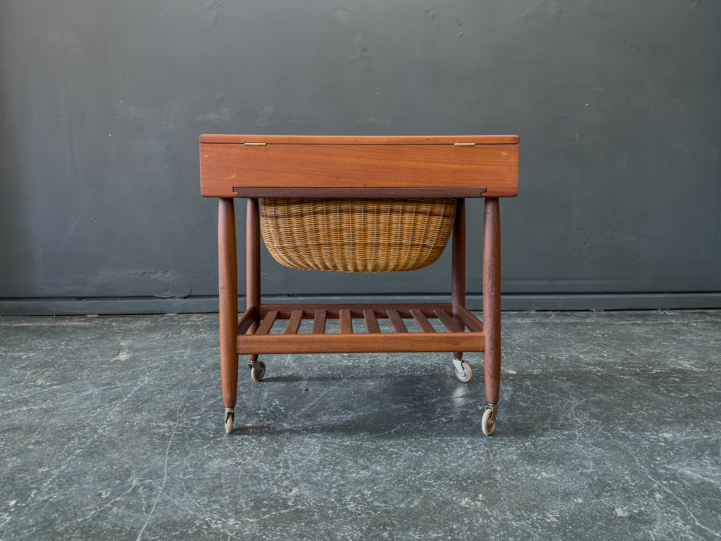 Teak Sewing Table