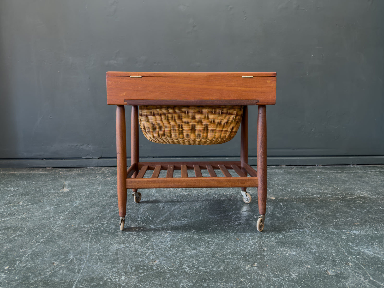 Teak Sewing Table