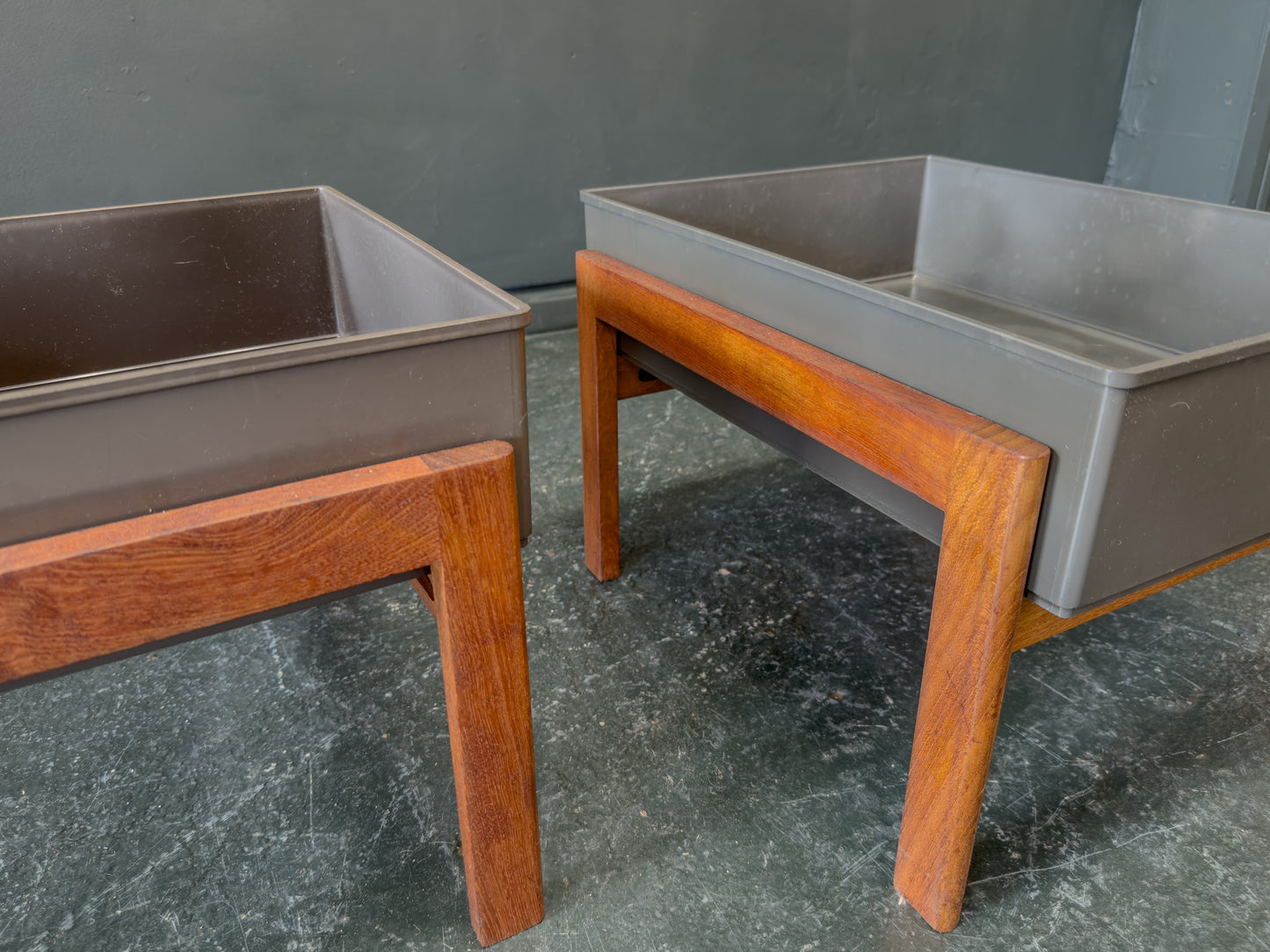Teak Frame Planters