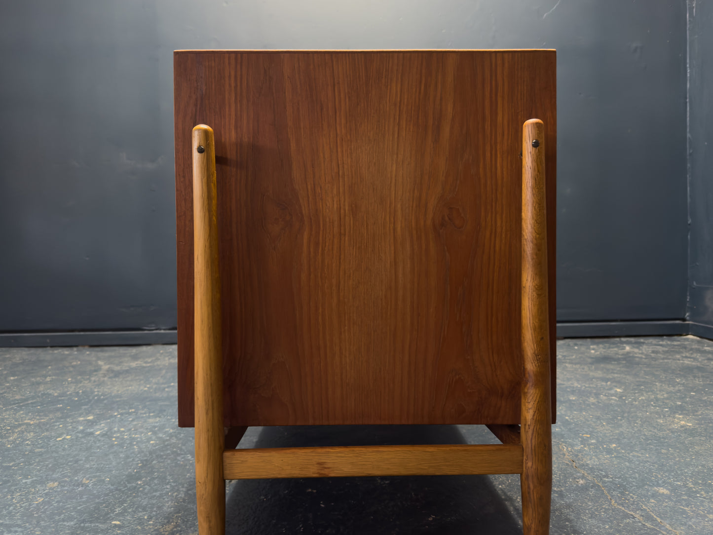 Teak Chest of Drawers with Brass Handles