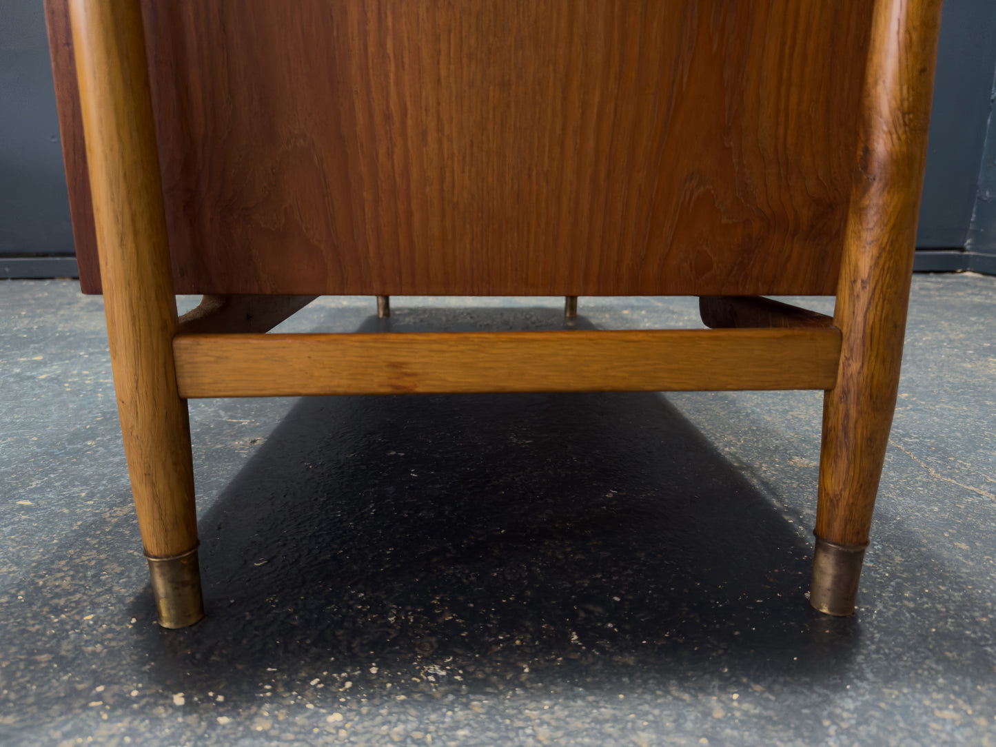 Teak Chest of Drawers with Brass Handles