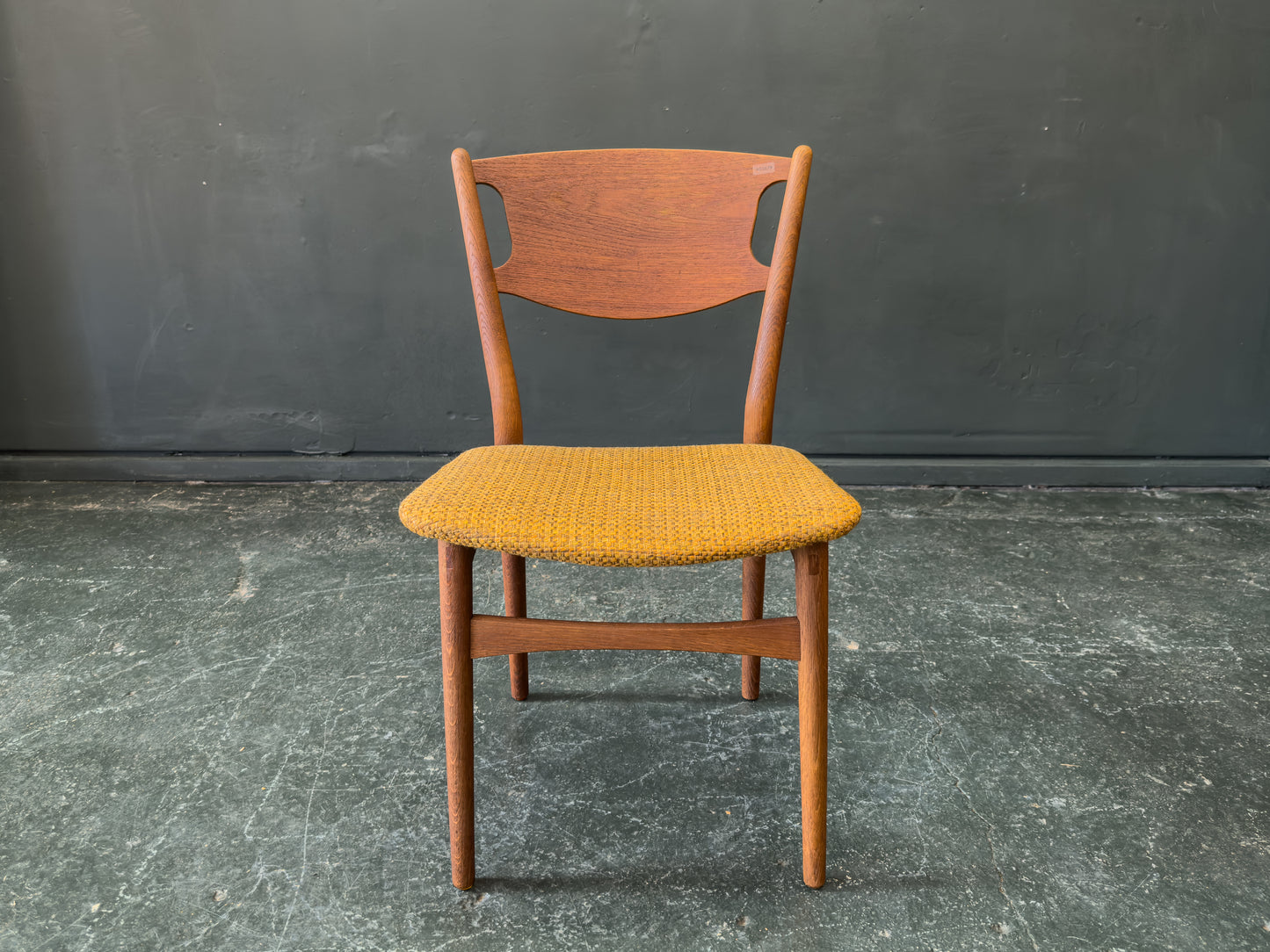 Set of 6 Teak Upholstered Dining Chairs