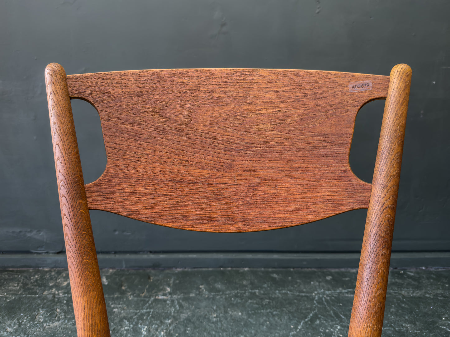 Set of 6 Teak Upholstered Dining Chairs