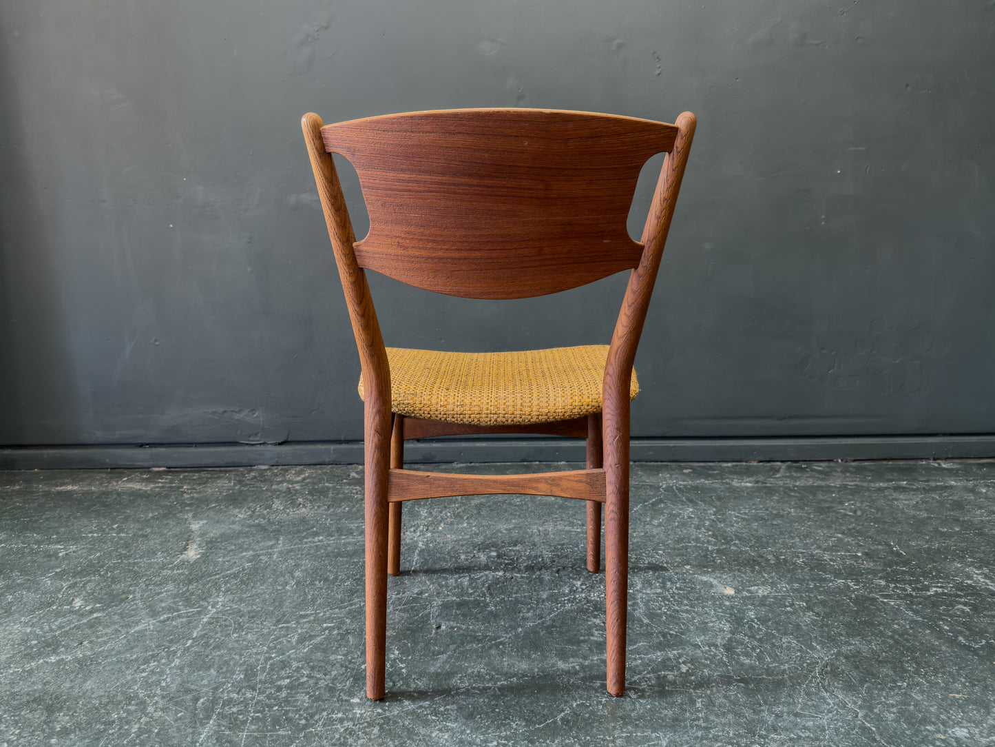 Set of 6 Teak Upholstered Dining Chairs