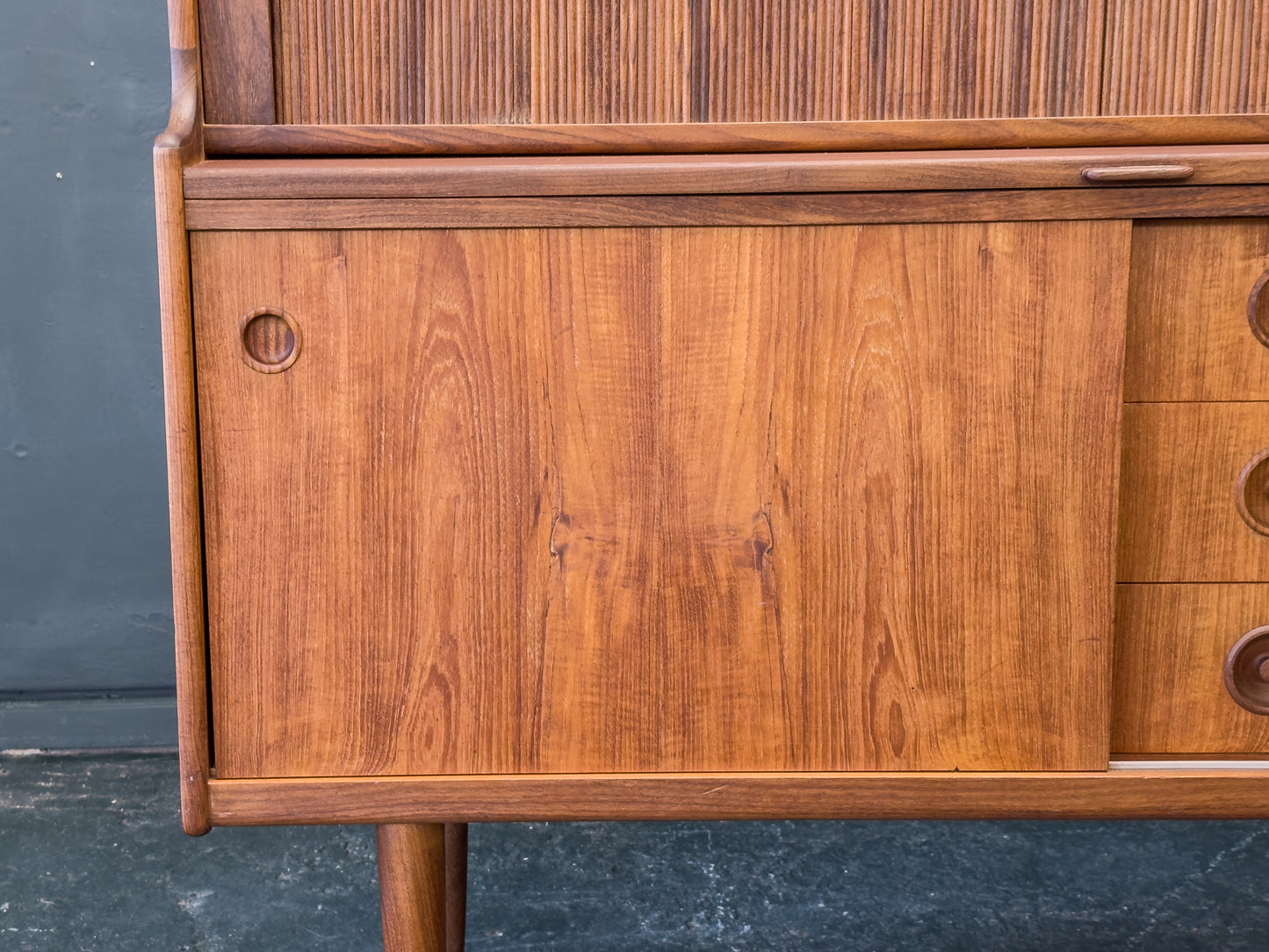Johannes Andersen Teak High Sideboard for Oy Wilh. Schauman