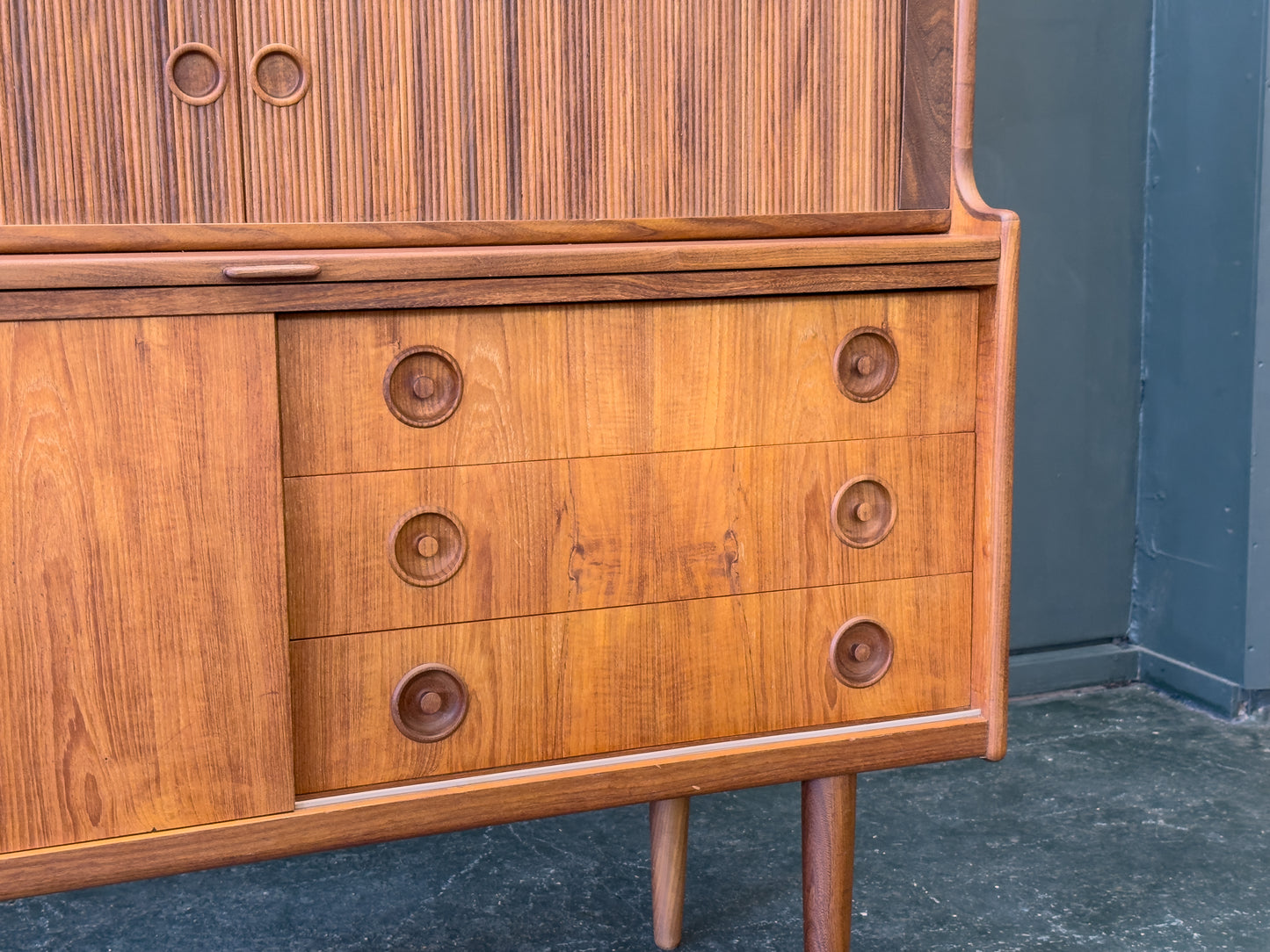 Johannes Andersen Teak High Sideboard for Oy Wilh. Schauman