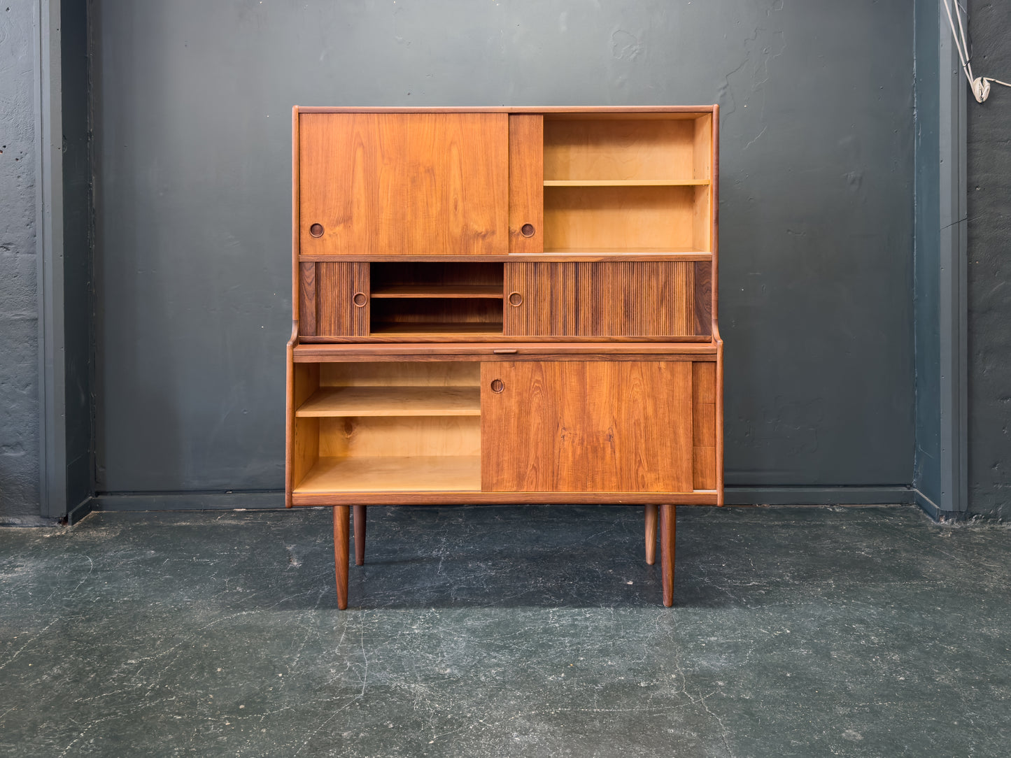 Johannes Andersen Teak High Sideboard for Oy Wilh. Schauman
