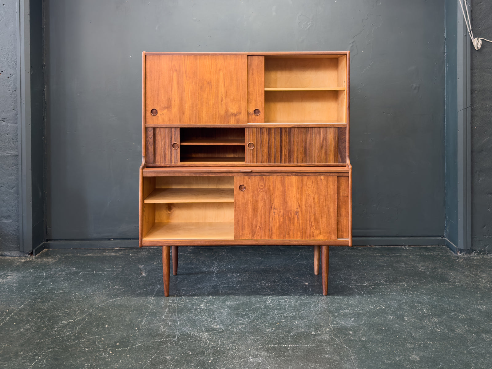 Johannes Andersen Teak High Sideboard for Oy Wilh. Schauman