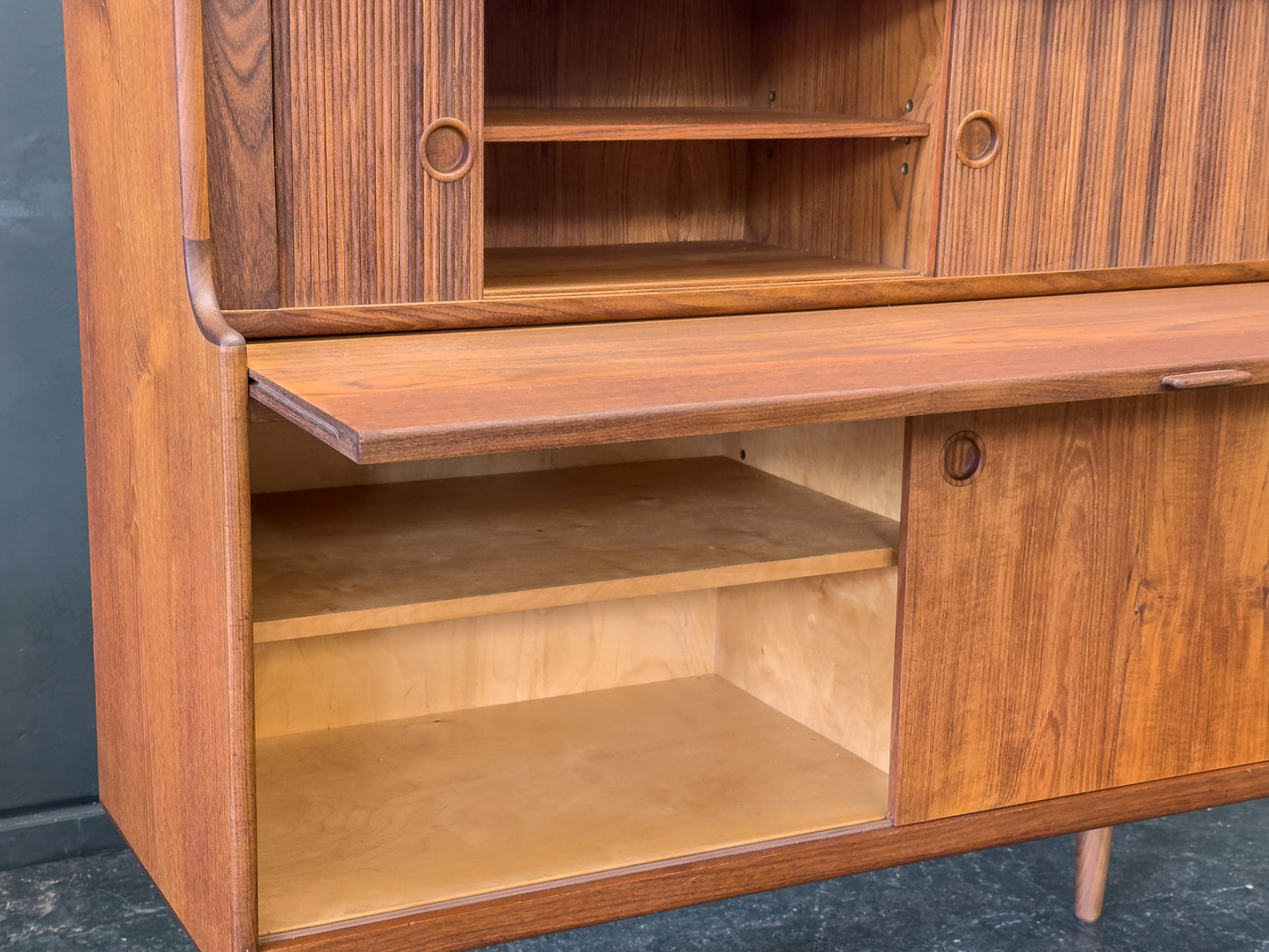 Johannes Andersen Teak High Sideboard for Oy Wilh. Schauman