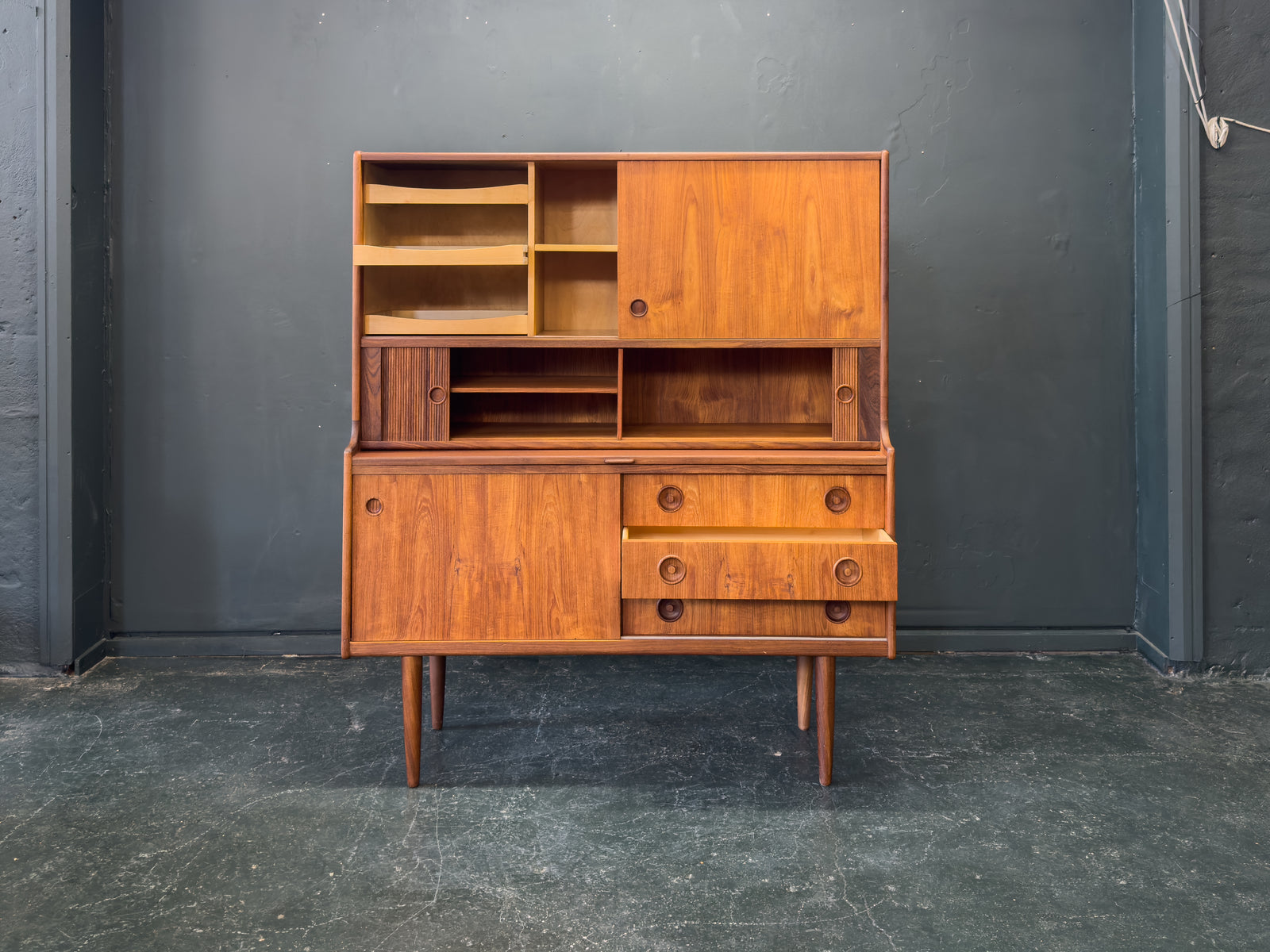 Johannes Andersen Teak High Sideboard for Oy Wilh. Schauman
