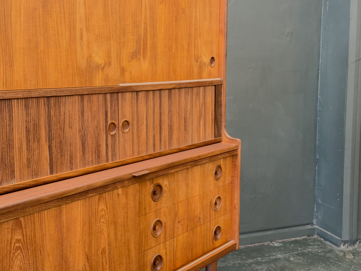 Johannes Andersen Teak High Sideboard for Oy Wilh. Schauman