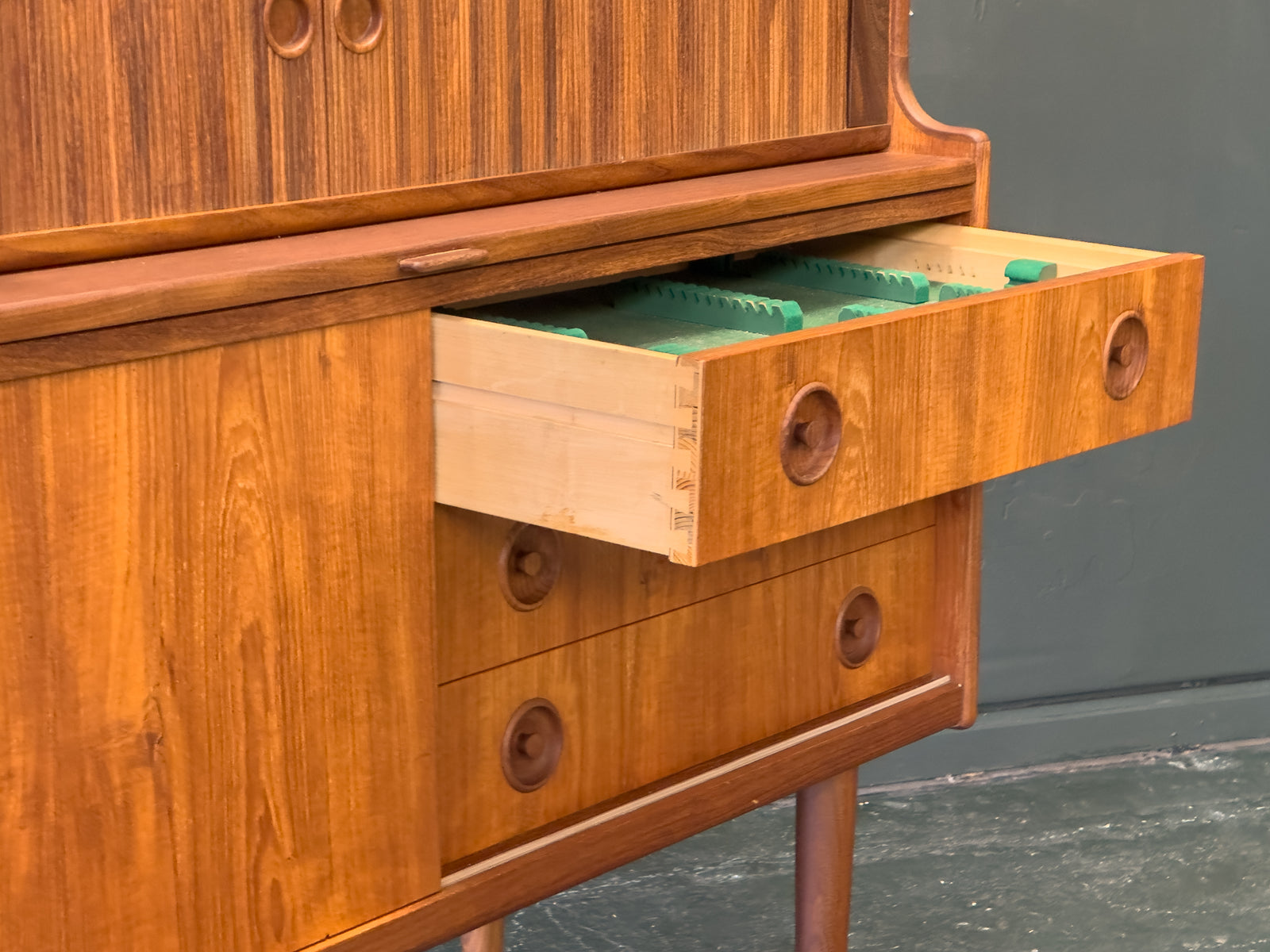 Johannes Andersen Teak High Sideboard for Oy Wilh. Schauman