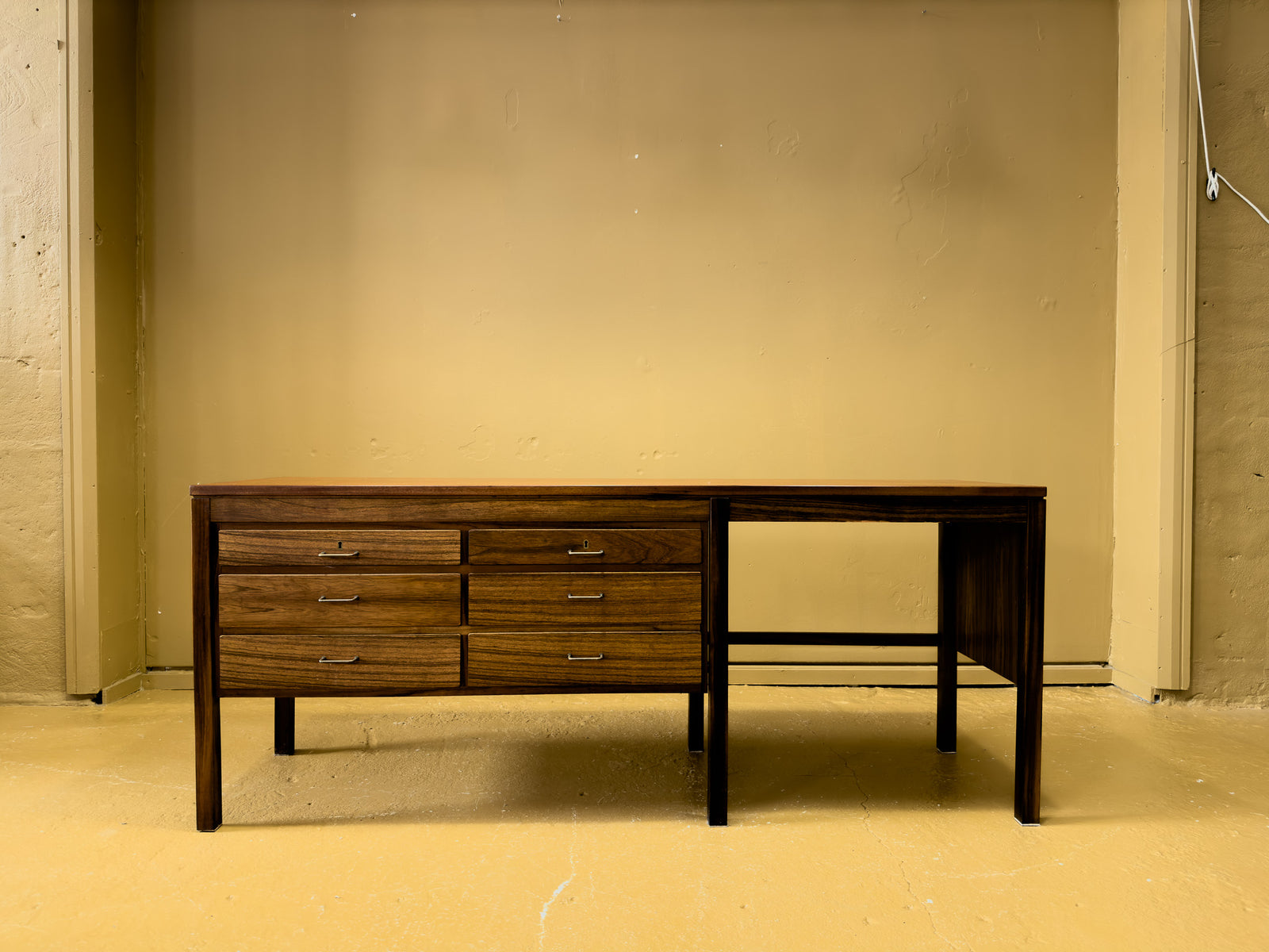 Long Narrow Rosewood Desk/ Dressing Table