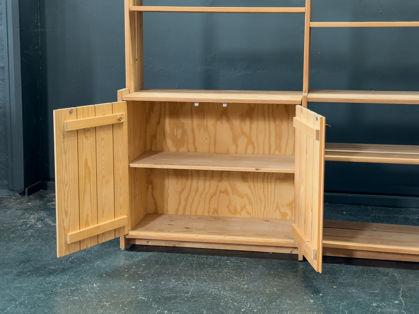 Pine Shelves and Storage Unit