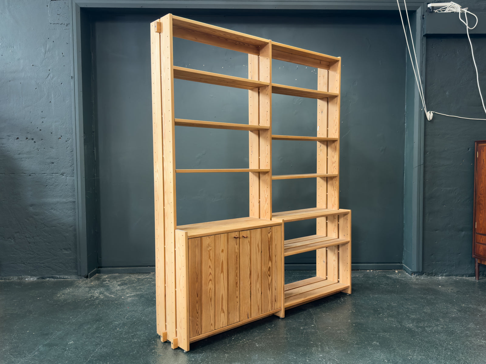 Pine Shelves and Storage Unit