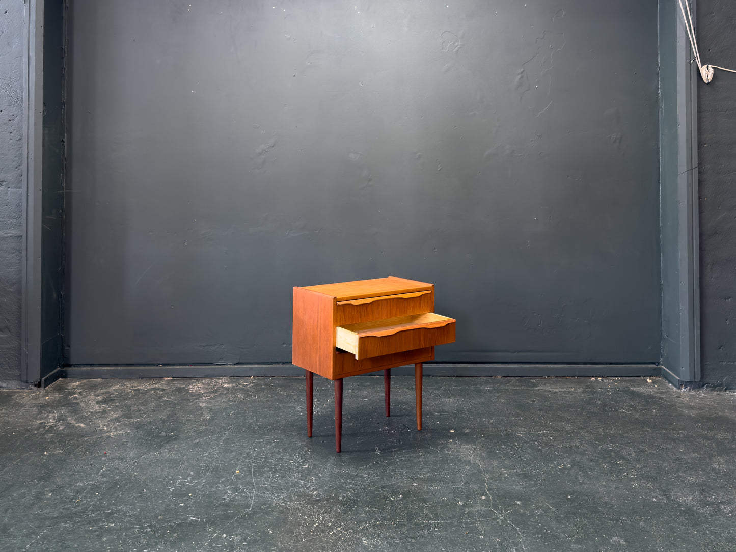 Small Teak Chest of Drawers with Three Drawers