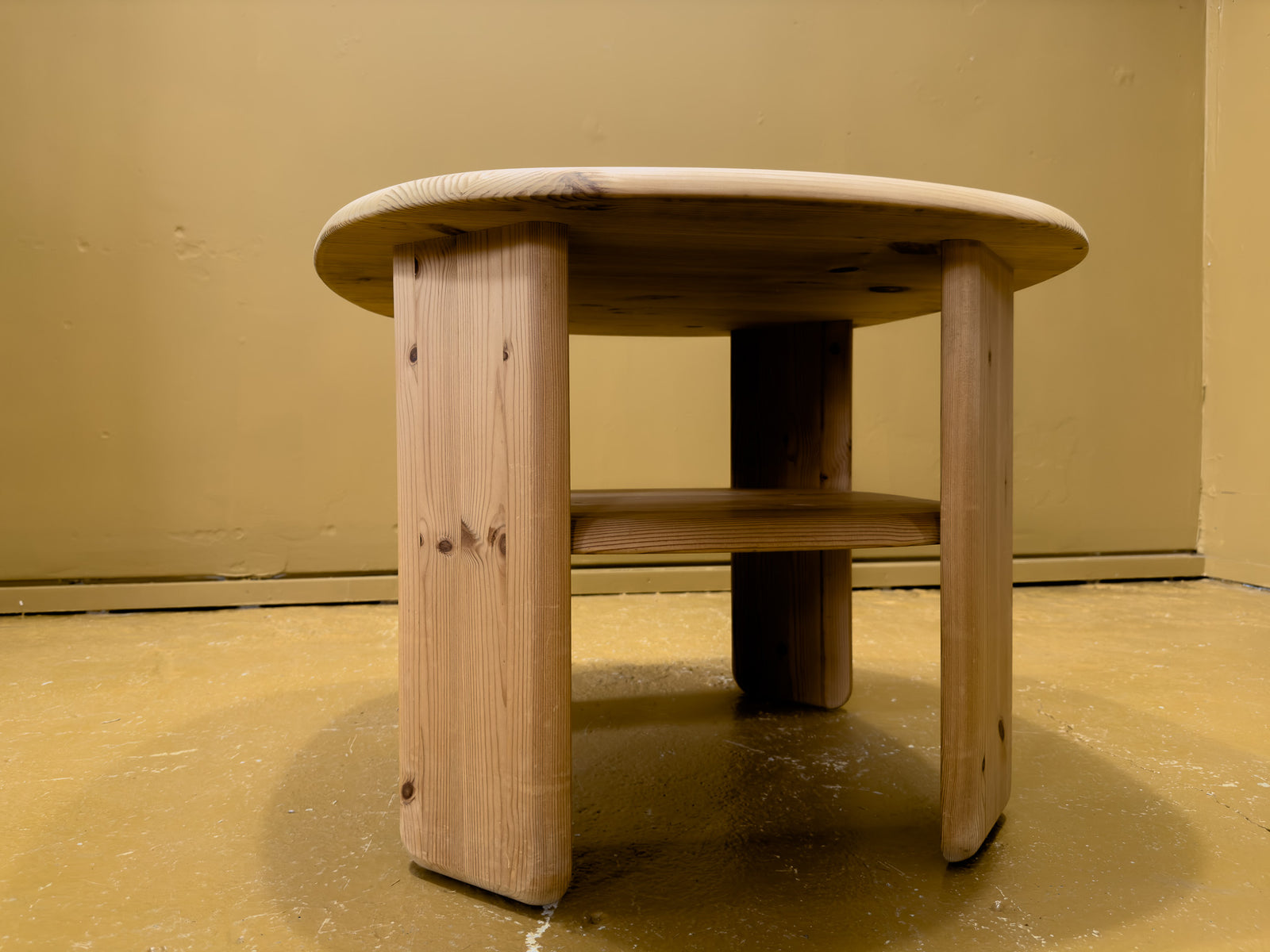 Rounded Pine Coffee Table