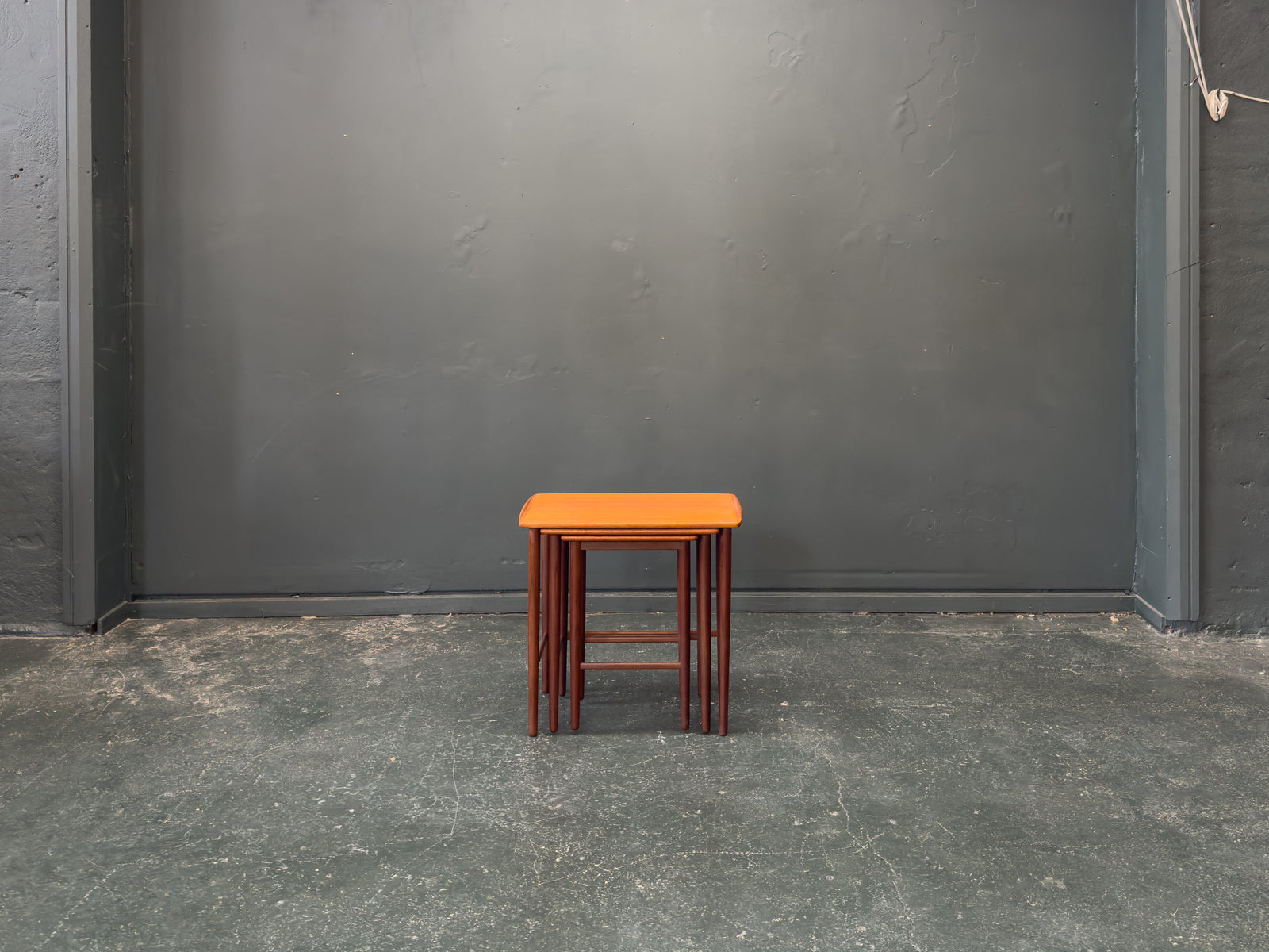 Set of Three Teak Nesting Tables