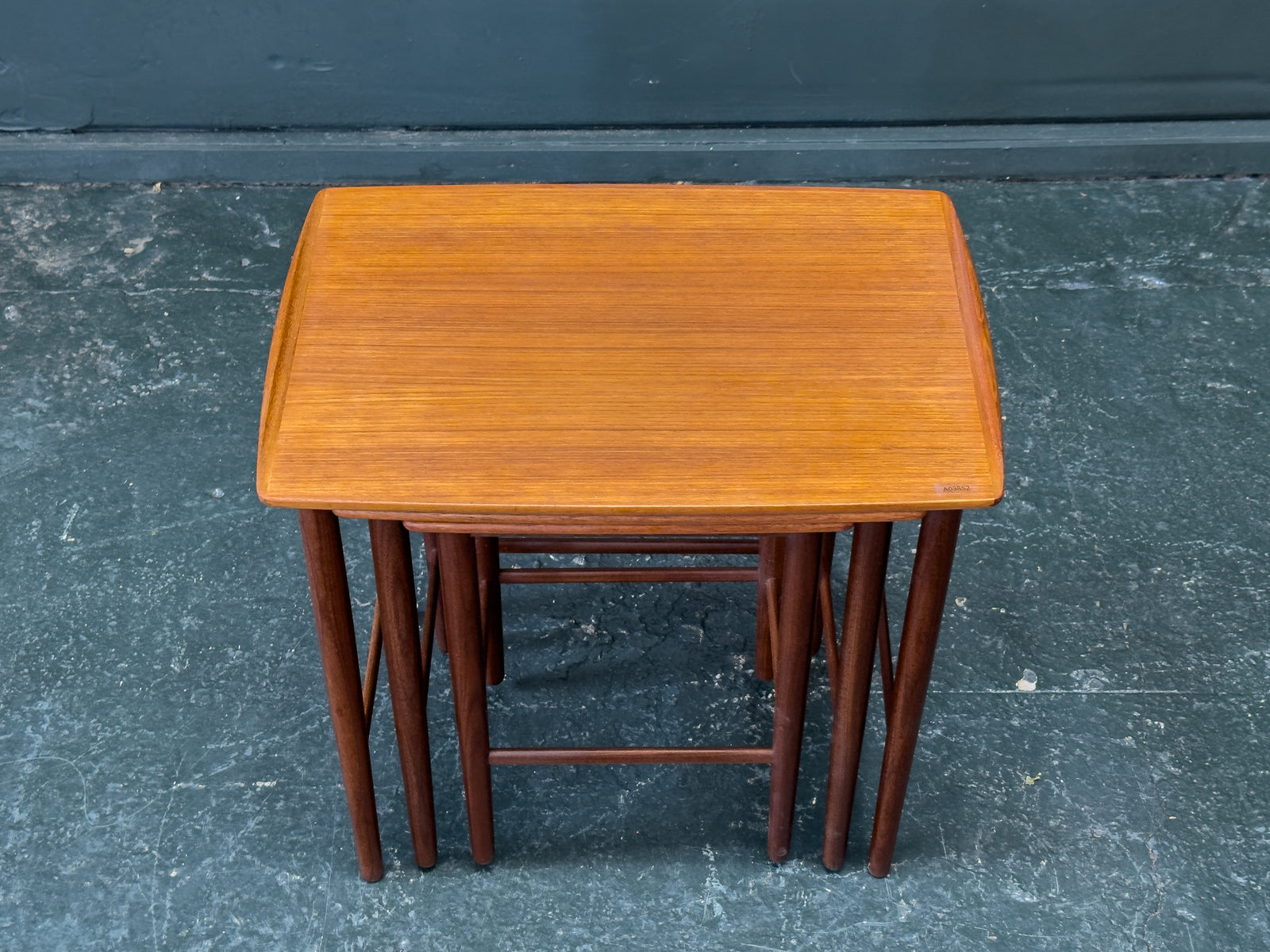 Set of Three Teak Nesting Tables