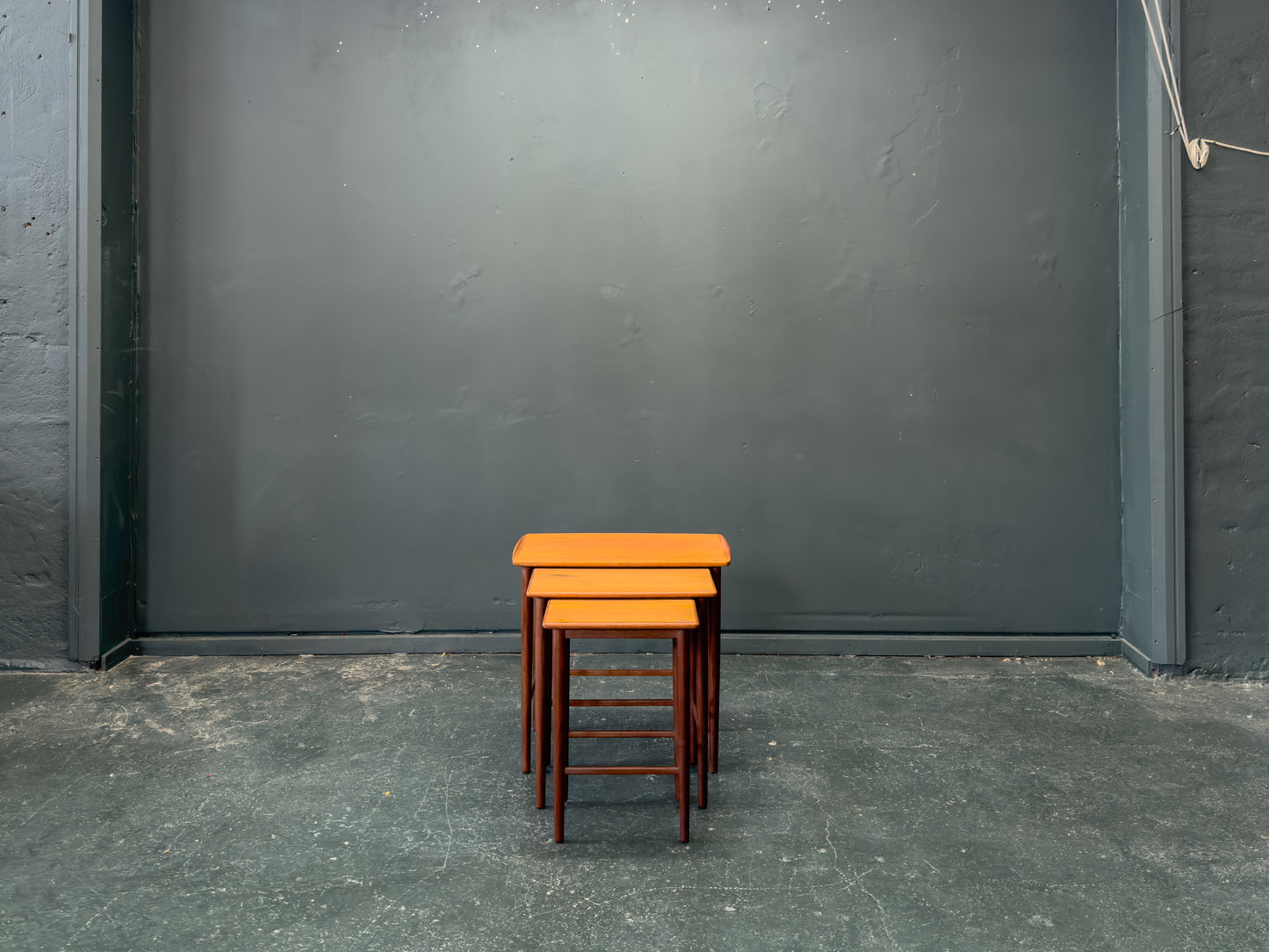 Set of Three Teak Nesting Tables