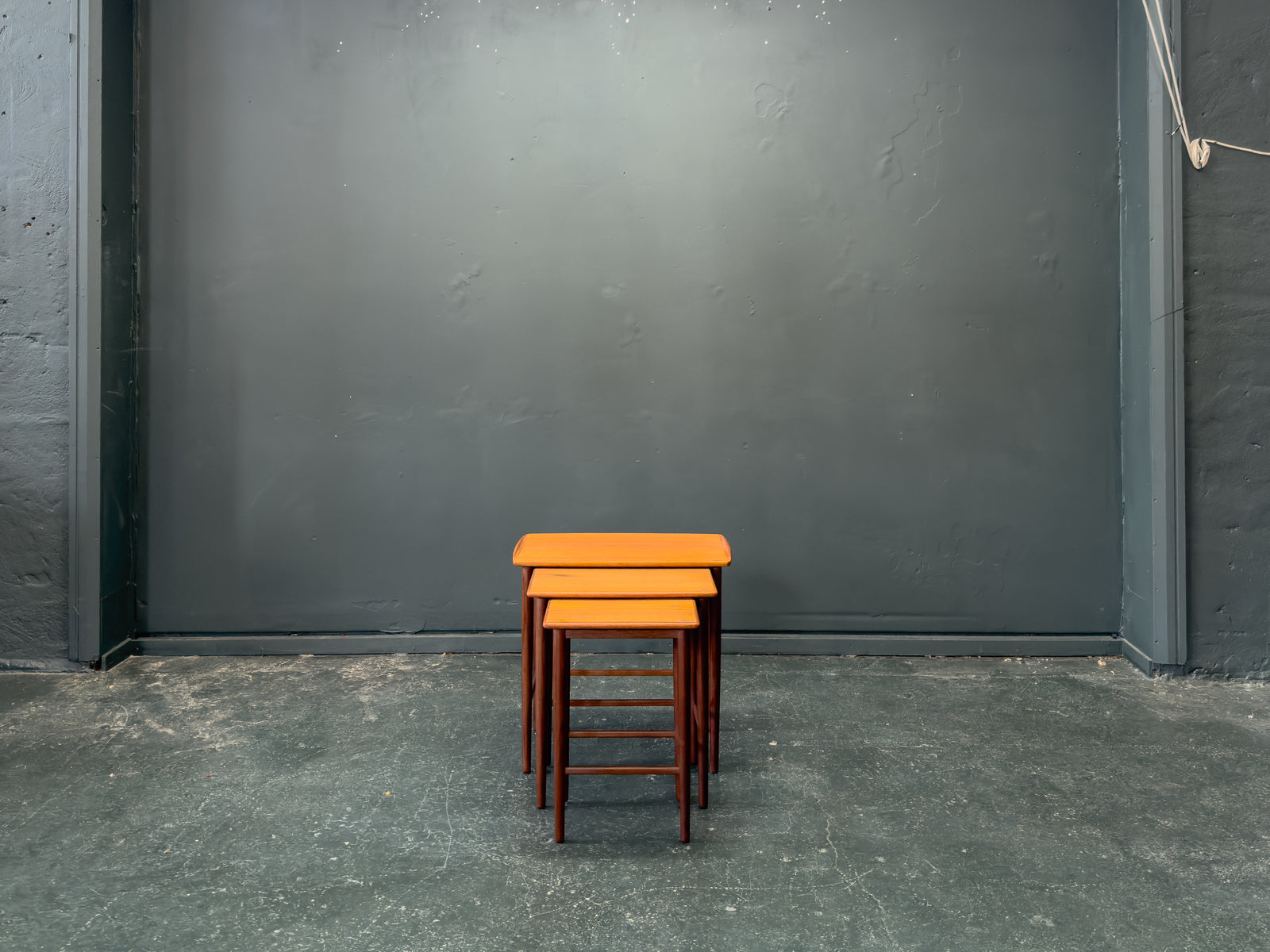 Set of Three Teak Nesting Tables