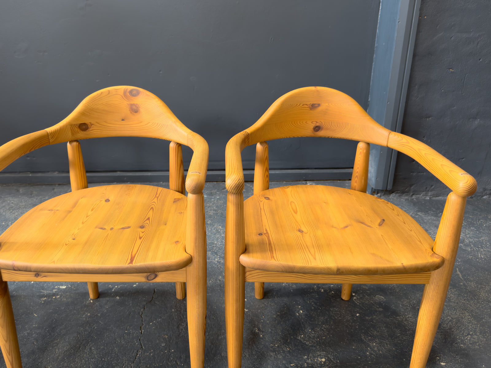 Set of 4 Rainer Daumiller Solid Pine Dining Chairs