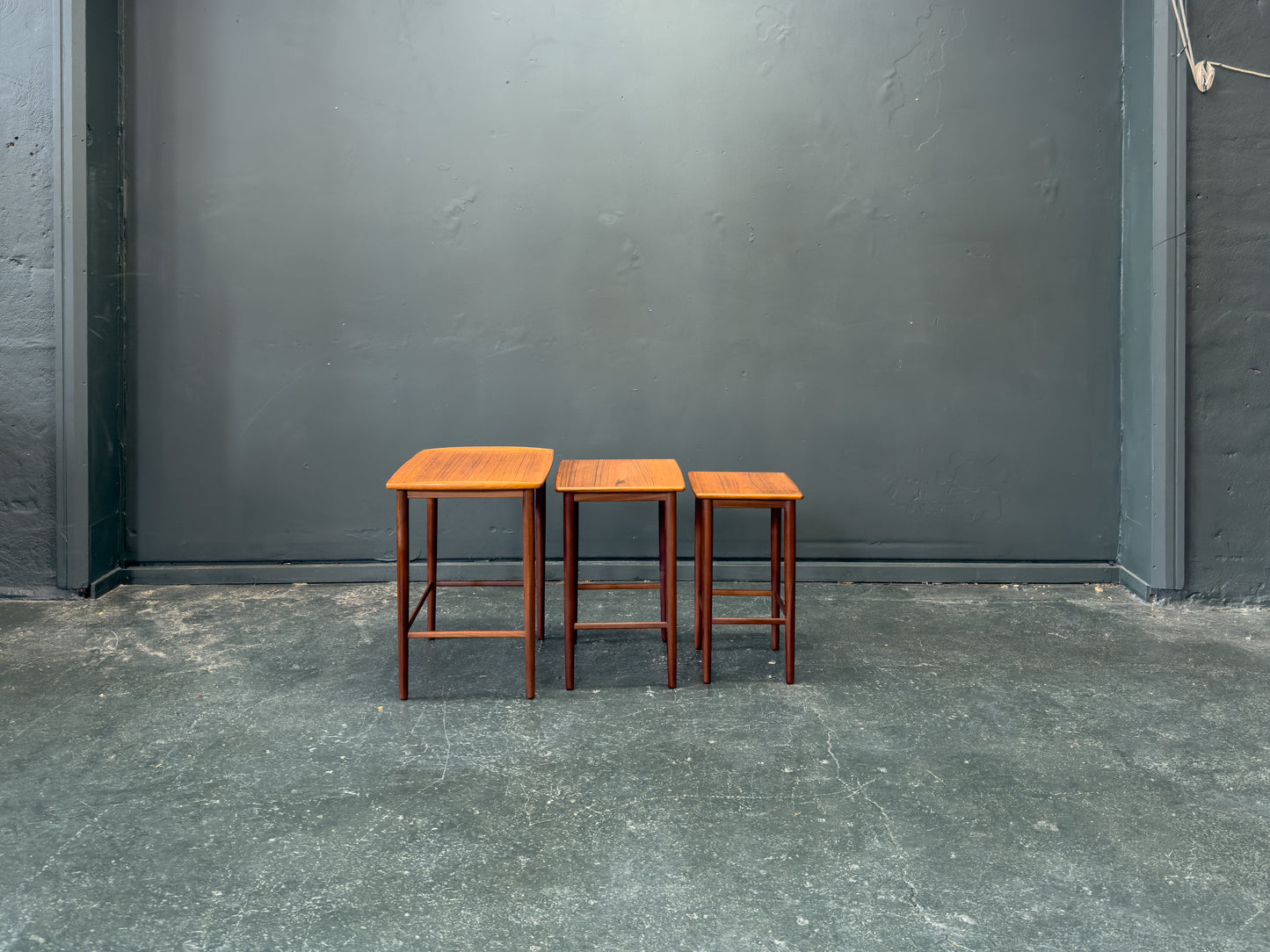 Set of Three Teak Nesting Tables