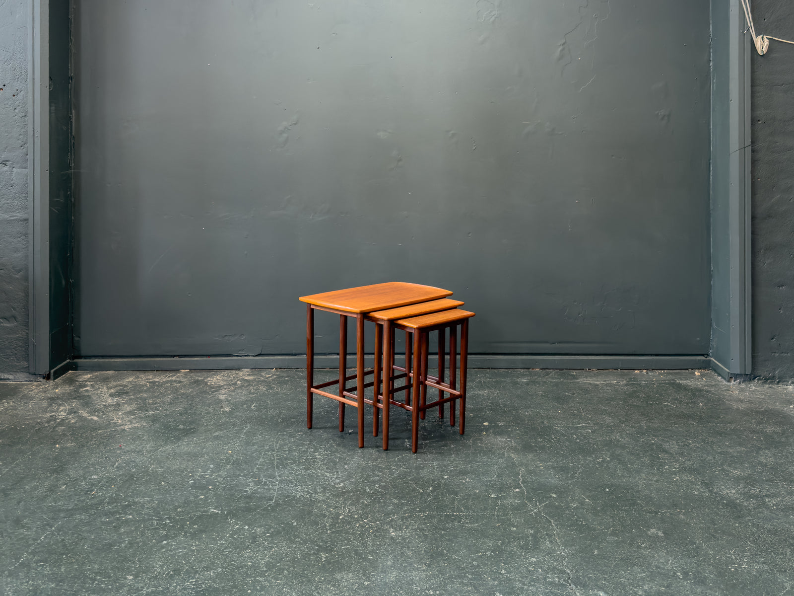 Set of Three Teak Nesting Tables