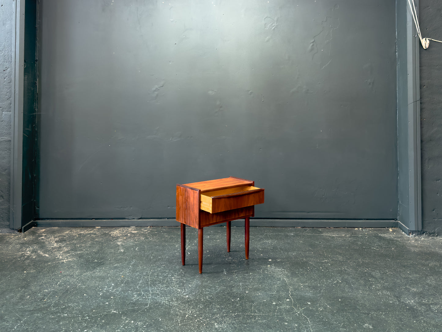 Teak Bedside Table with Two Drawers