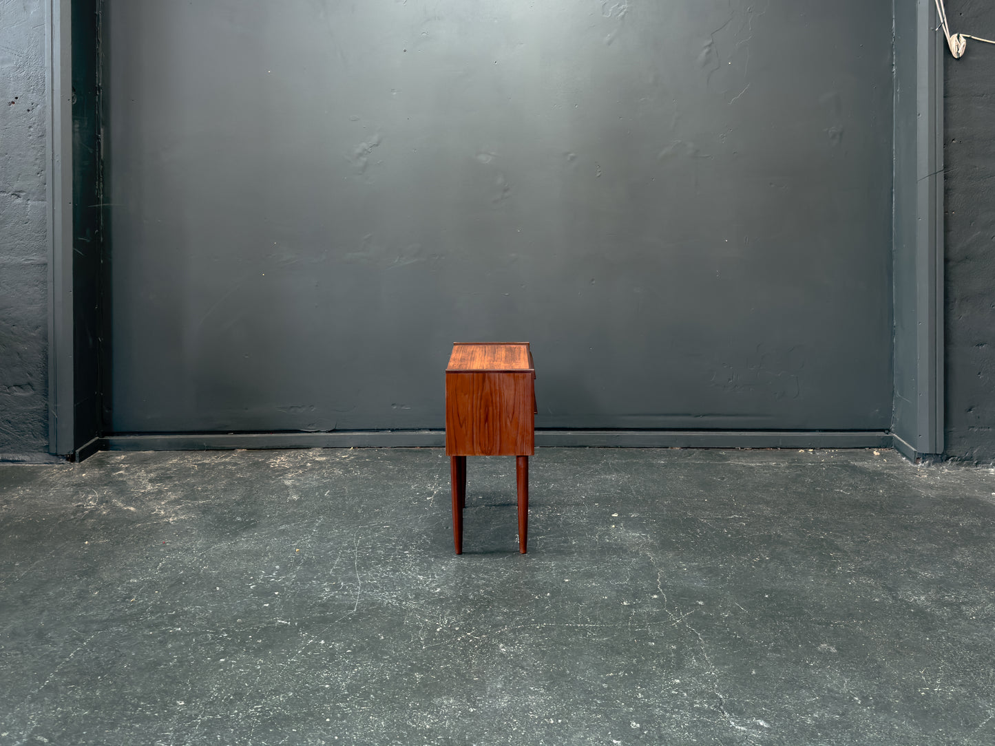 Teak Bedside Table with Two Drawers