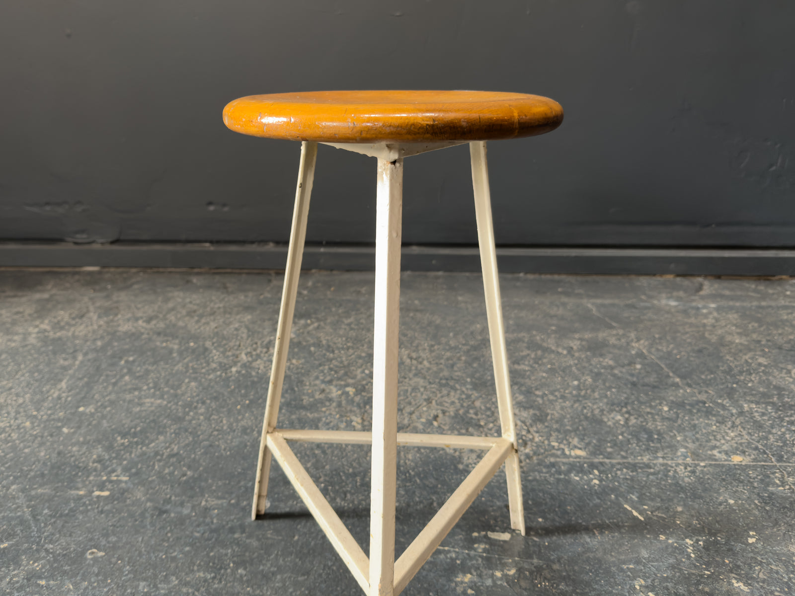 Industrial Oak and Metal Stools