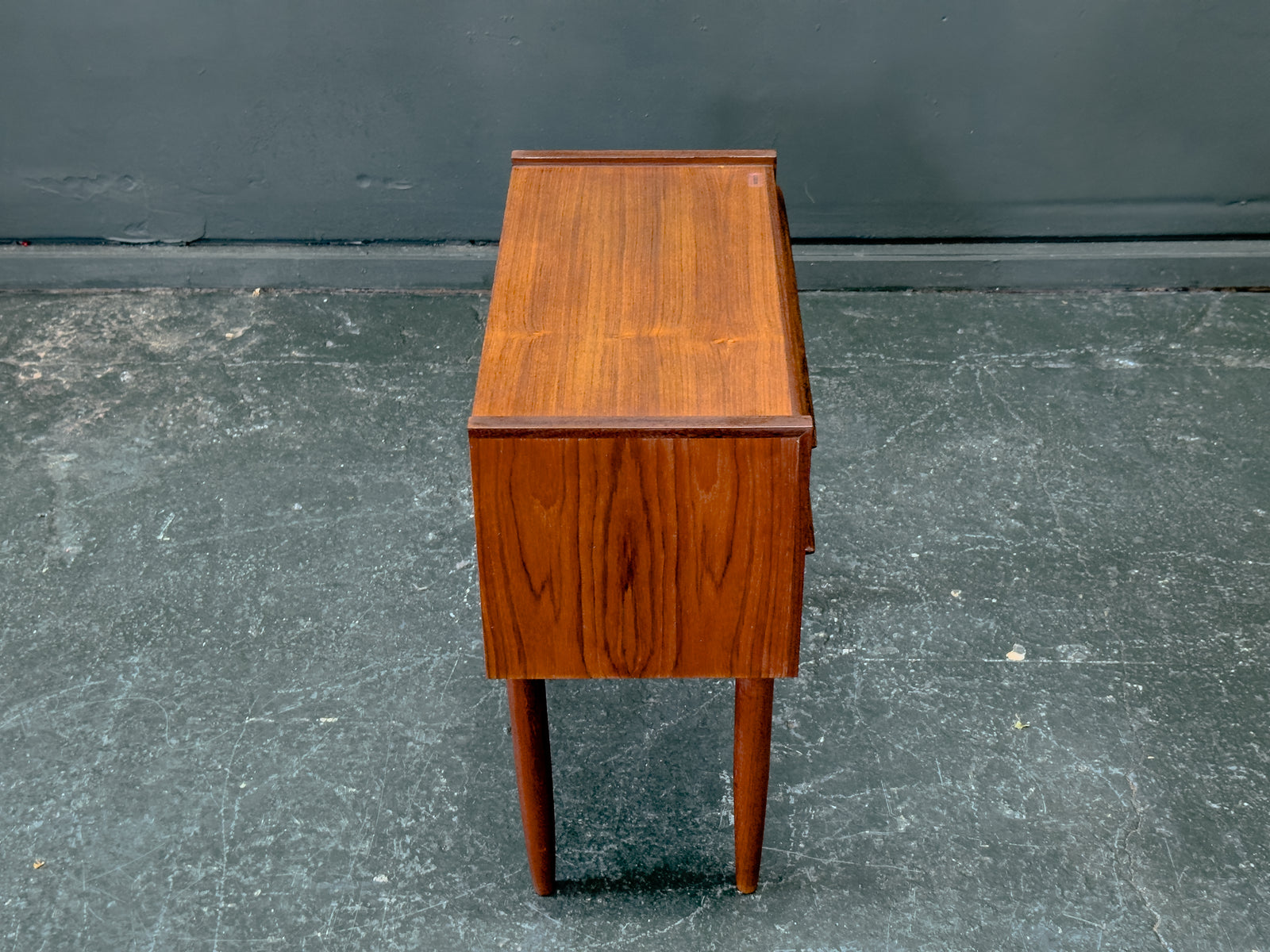Teak Bedside Table with Two Drawers